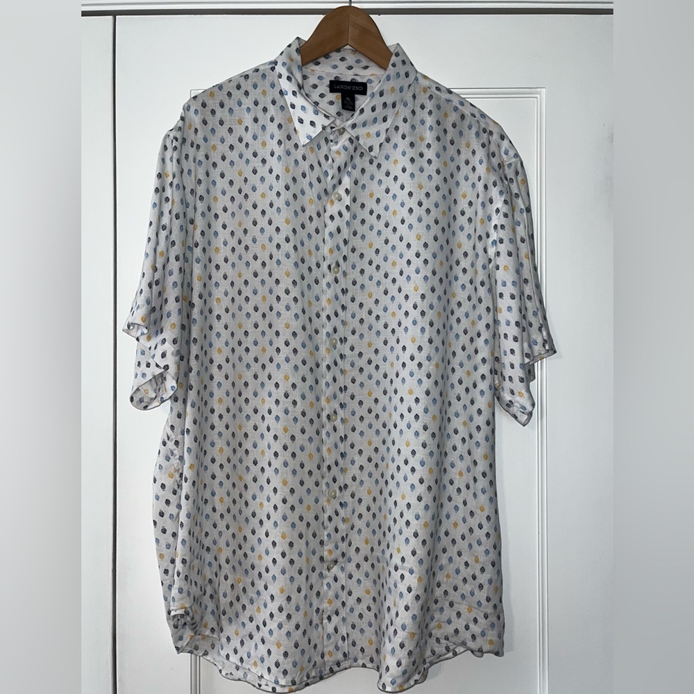 Lands’ End Short Sleeved Linen Shirt